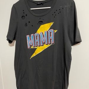 Mama lightening bolt tee